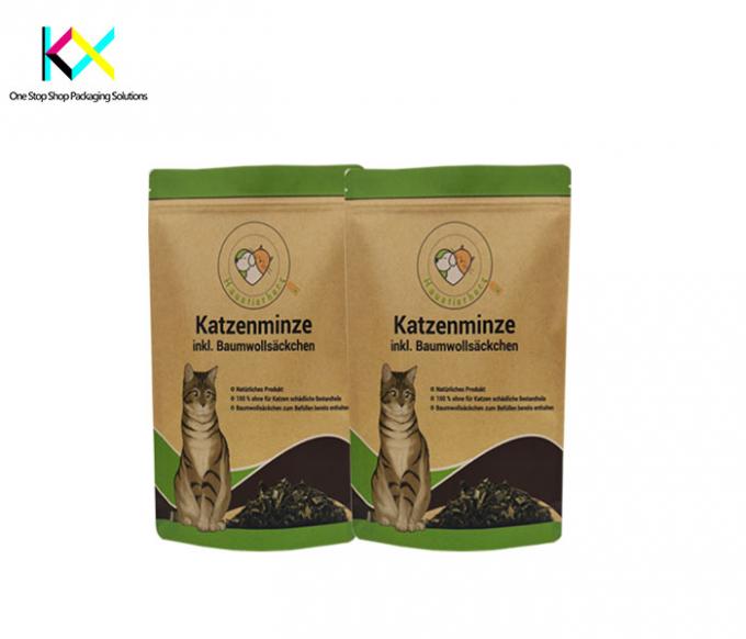 130-140um Verpakkingszak voor huisdierenvoeding Kraftpapier Hondenvoedselverpakkingszak OEM 0