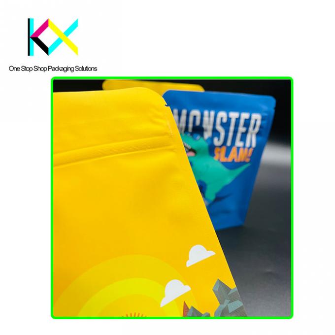 CMYK-kleurdigitale gedrukte verpakkingszakken met kindveilige rits sluiting 0