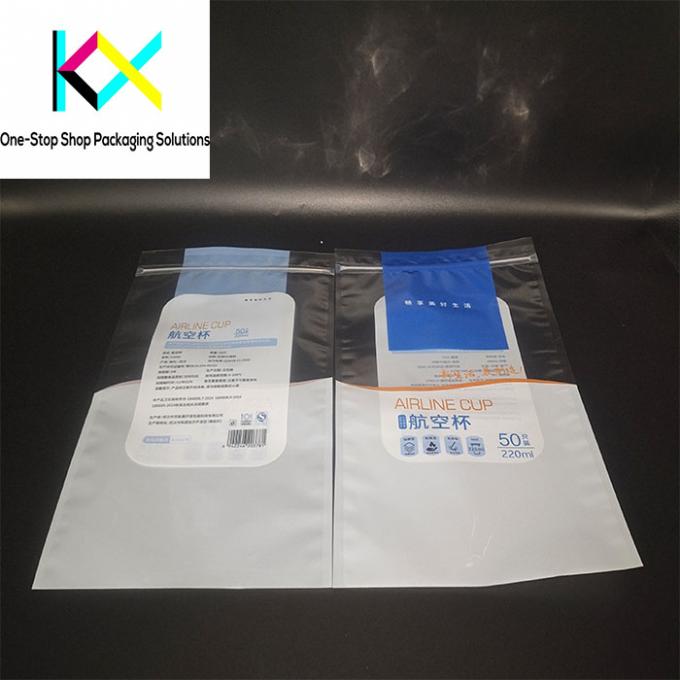 3 zijde afdichting plat zak Commodity verpakking met rits voor plastic beker 5