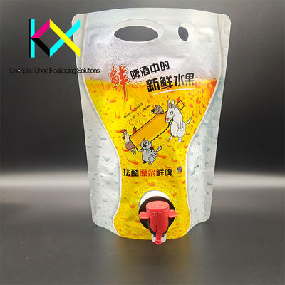 1L Aluminiumfolie Bier Liquid Vacuum Verpakkingszakken Plastic Spout Bag Met Kraan