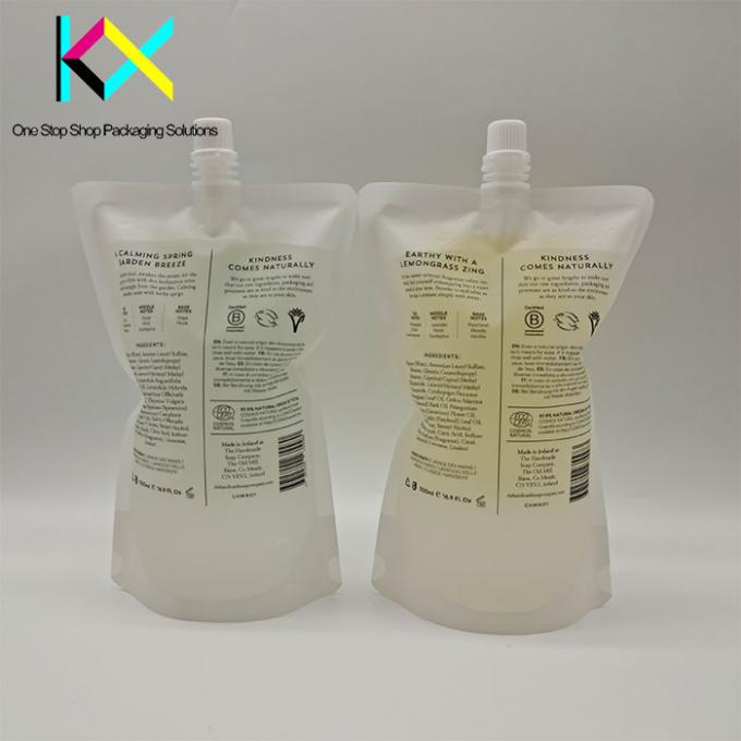 Transparante vloeibare verpakkingszak met middenstuk, drankputzak 500 ml 4