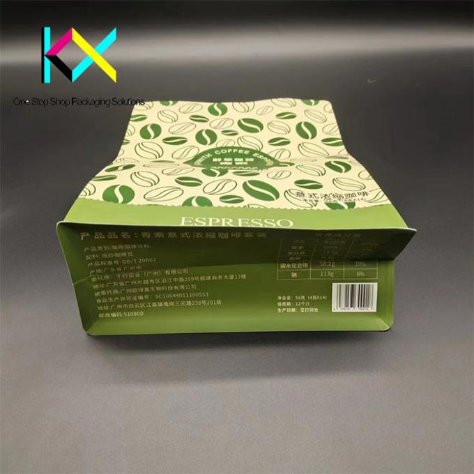 CTP Printing Kraft Paper PLA Biologisch afbreekbare koffiezakjes met klep en rits 2