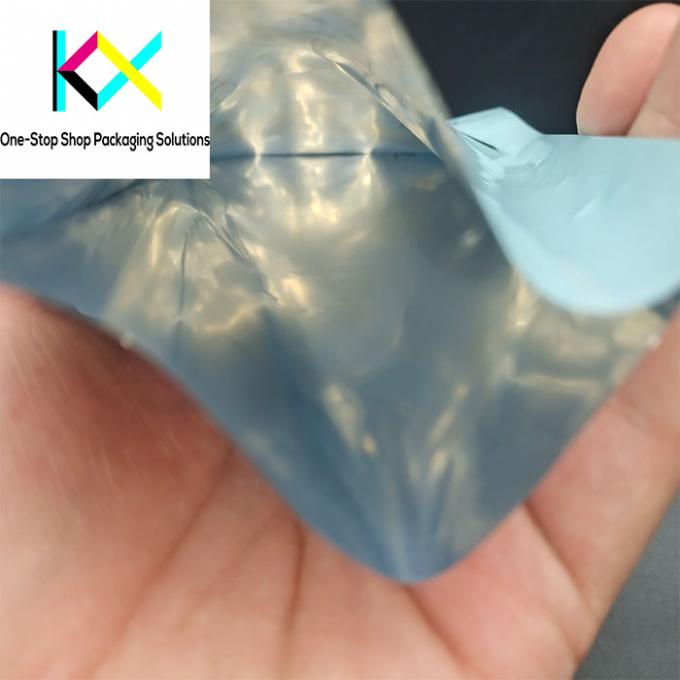 Op maat gedrukte plastic verpakkingszak Flat pouch Driezijdige afdichting masker pouch 1
