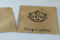 Gravure Printing Kraft Paper Pouch , Printing Reusable Coffee Packaging Paper Bags